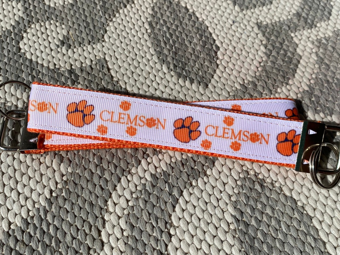 Clemson Key Fob Clemson Keychain Clemson Ribbon Clemson Etsy UK