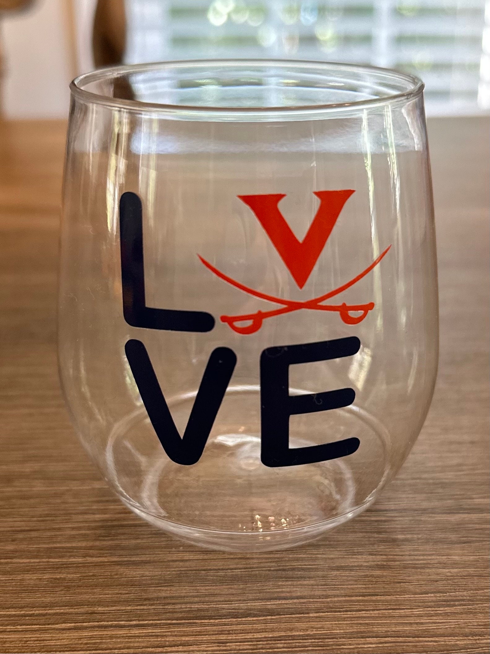 Uva PLASTIC Wine Glass, Wine Glass, Virginia, Uva, Wahoo, Wahoowa