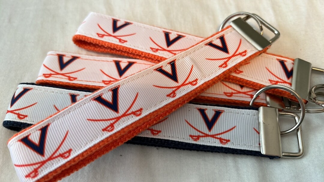 Uva Ribbons UVA Ribbon Key Fob, Wahoowa Wristlet Keychain - Etsy