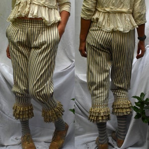 Striped steampunk pants hot sale