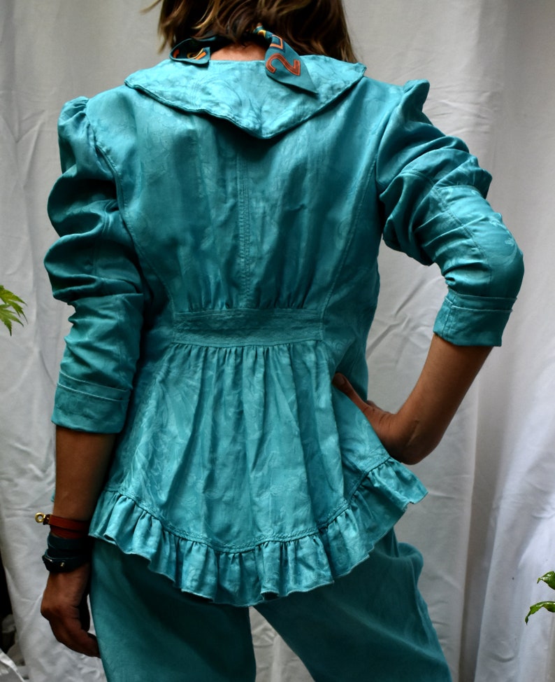 ORDER a CUSTOM  JACKET in vintage fabrics: linen or cotton image 3