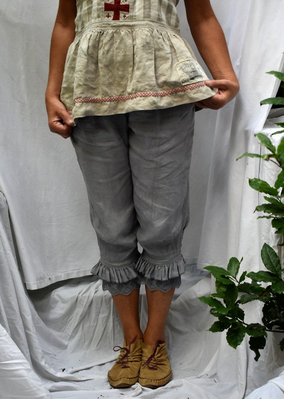 Victorian Edwardian Bloomers With Lace Trim Fancy Dress Steampunk Pantaloons
