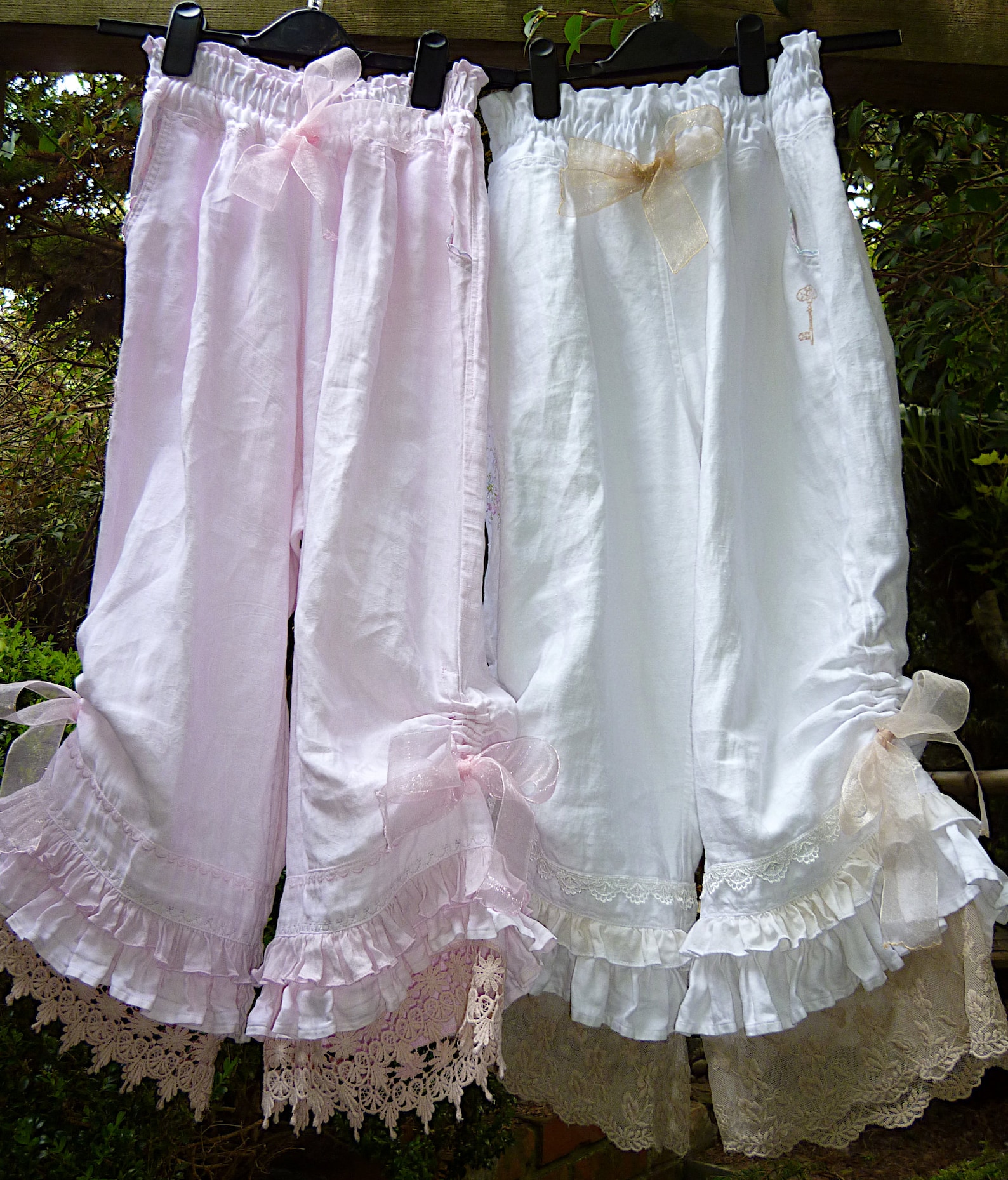 Ruffled Lagenlook Steampunk Bloomers MADE TO ORDER trousers - Etsy