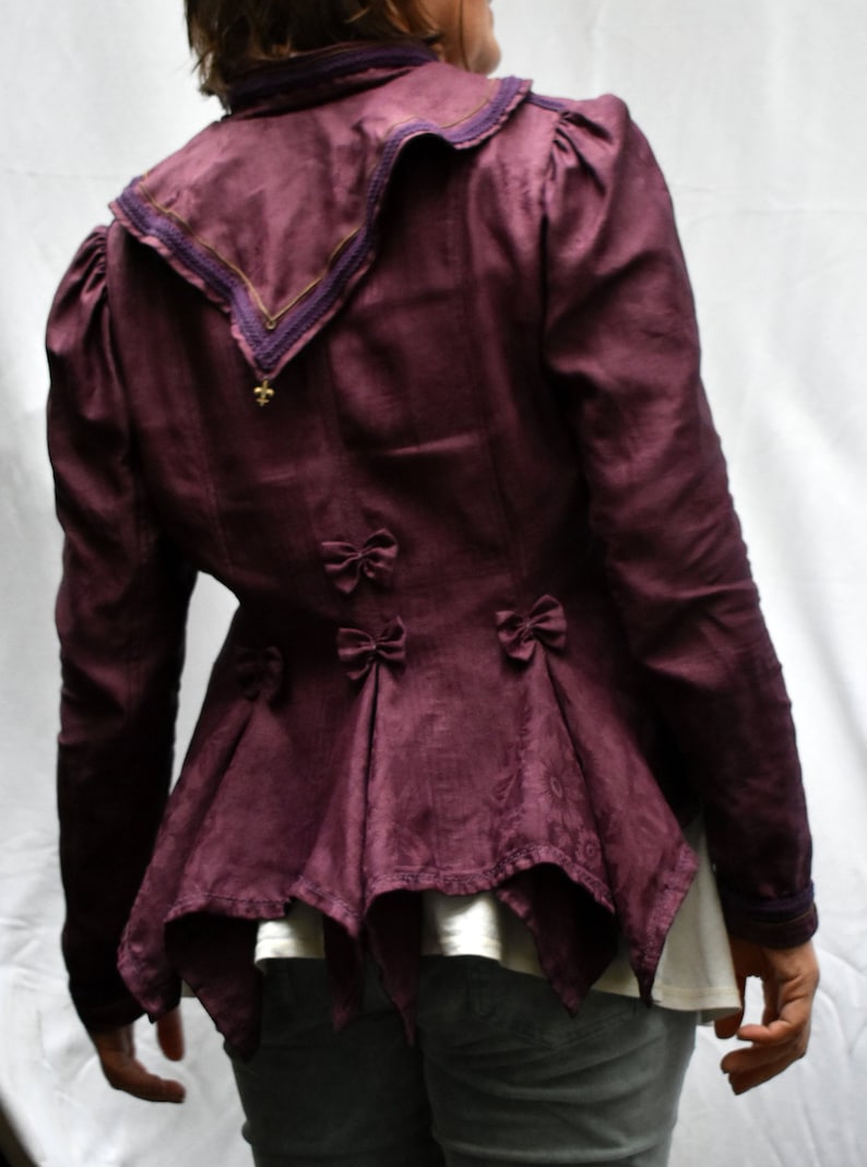 ORDER a CUSTOM  JACKET in vintage fabrics: linen or cotton image 9