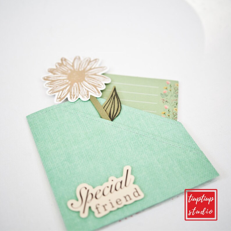 Friendship greeting card double pocket greeting card