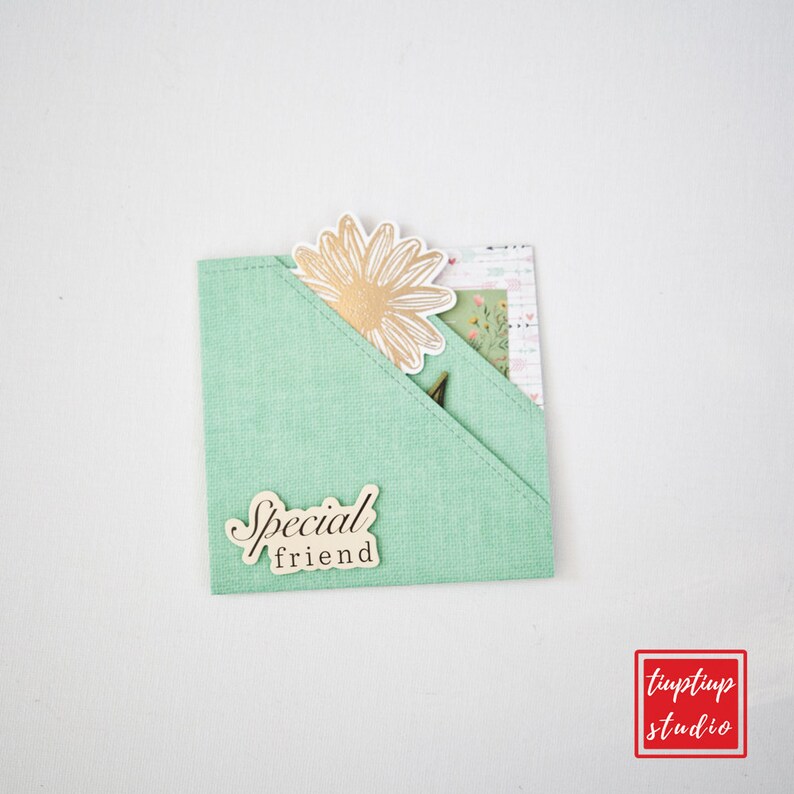 Friendship greeting card double pocket greeting card