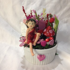 Valentine miniature dish with fairy.