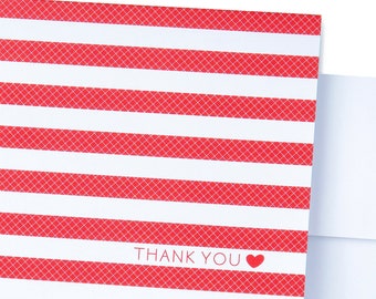 Thank You Cards Set – 10 Cards – Envelope Included – Blank Inside