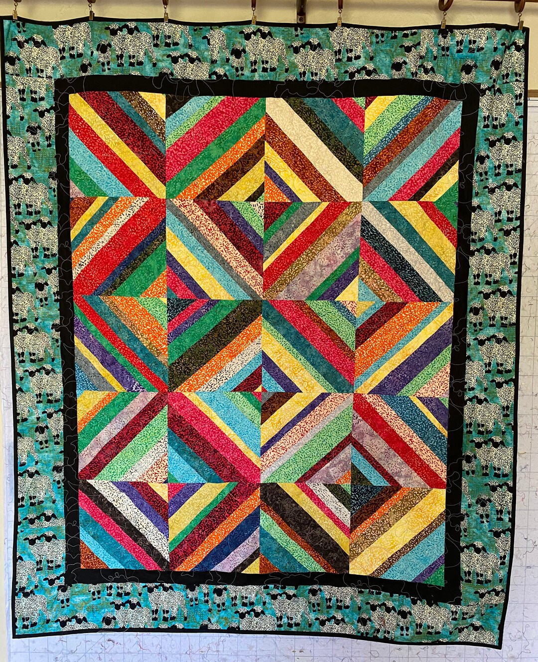 Rainbow Burst Quilt Quilts for Sale Handmadehandmade Quilts Etsy