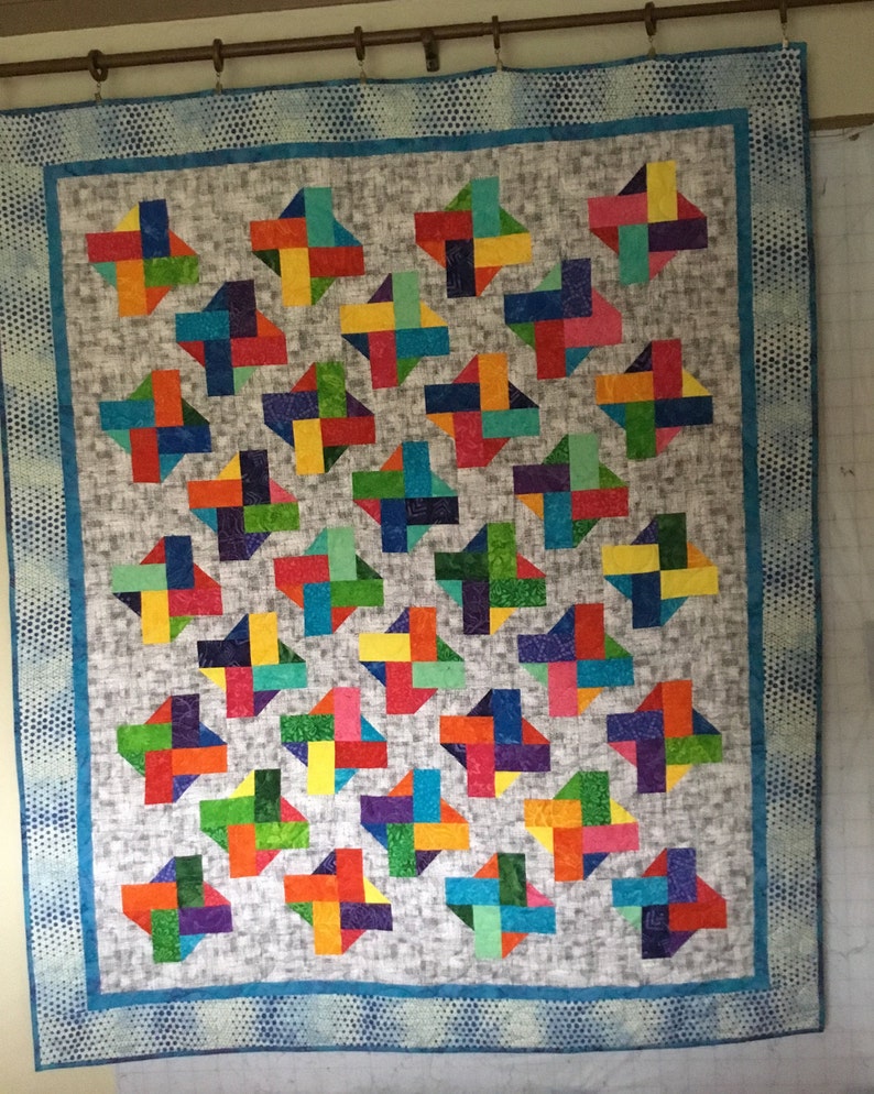 Folded Brights Quilt, Quilts for Sale Handmade,handmade Quilts