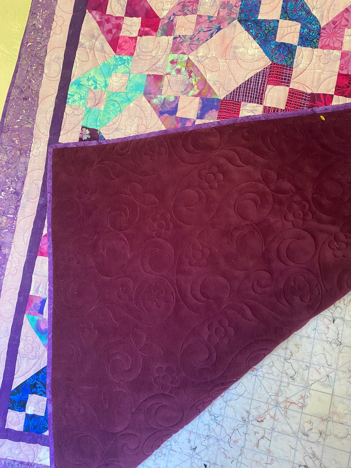 Purple/pink Quilt Quilts for Sale Handmadehandmade Quilts Etsy