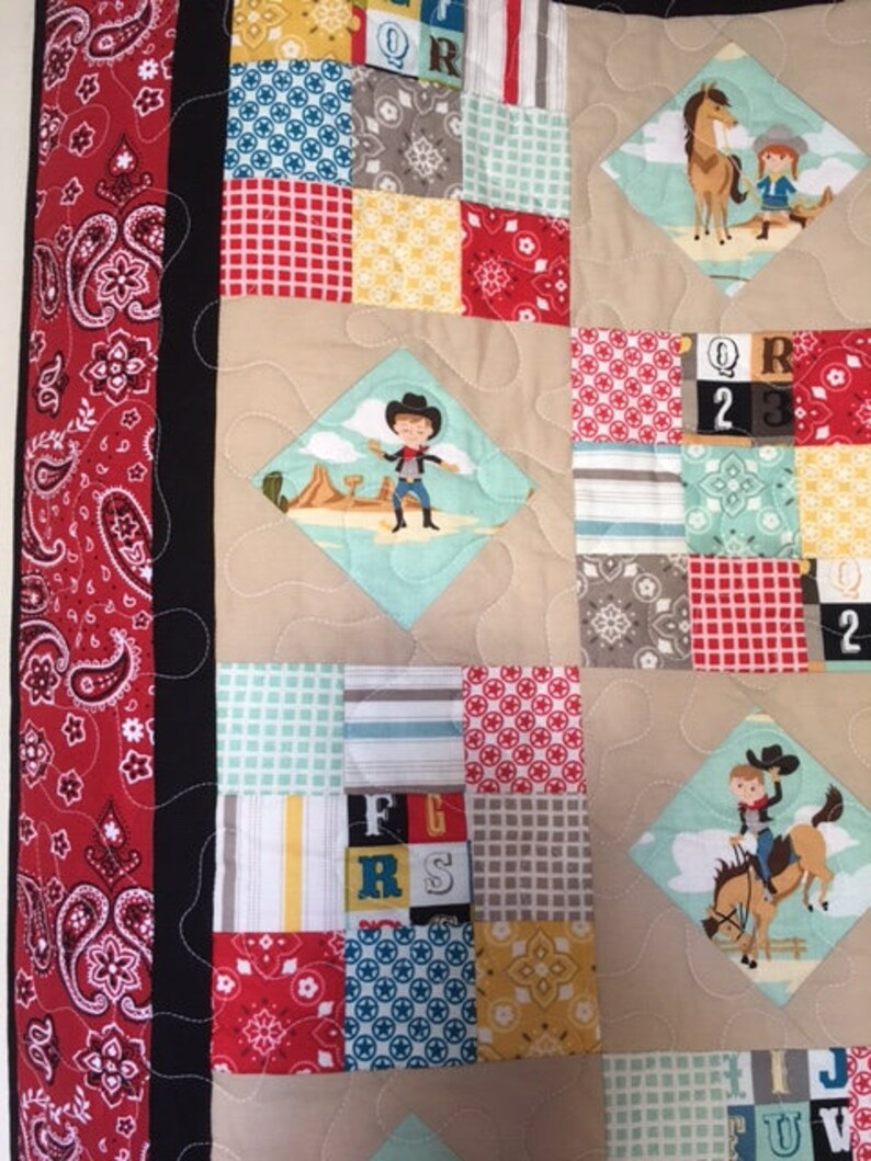 Baby Quilts Baby Nap Quilt Handmade Quilts Boys Quilts Baby Shower Quilt Quilts for Sale Girls Quilts CowboyGirl Quilt