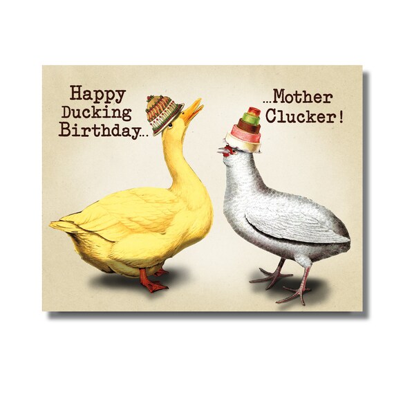 Happy Ducking Anniversaire Canard Et Poulet Carte Drole Etsy Happy Ducking Anniversaire Canard Et Poulet Carte Drole Etsy