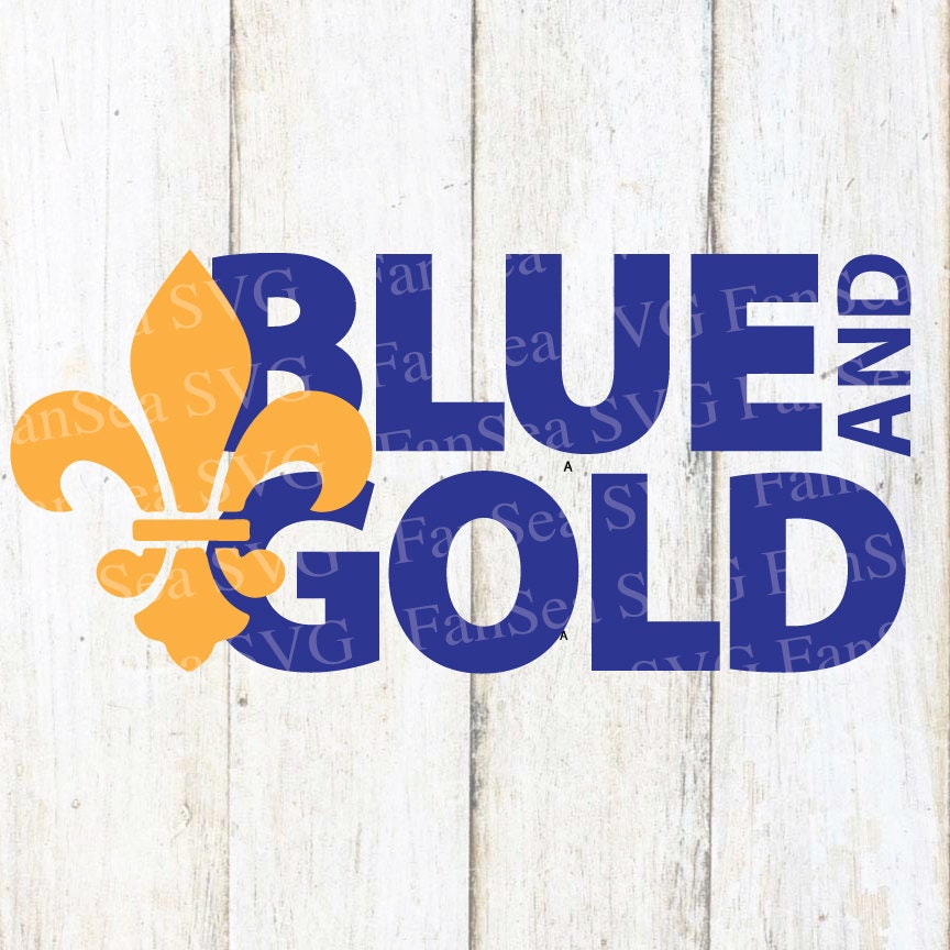 Blue and Gold Cub Scout SVG DXF PNG Digital Cut File for use Etsy