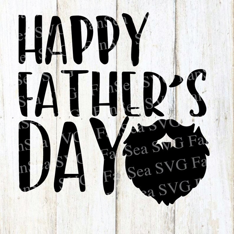 Download Happy Father's Day Beard SVG DXF PNG Digital Cut File for | Etsy