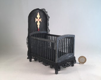 gothic baby crib
