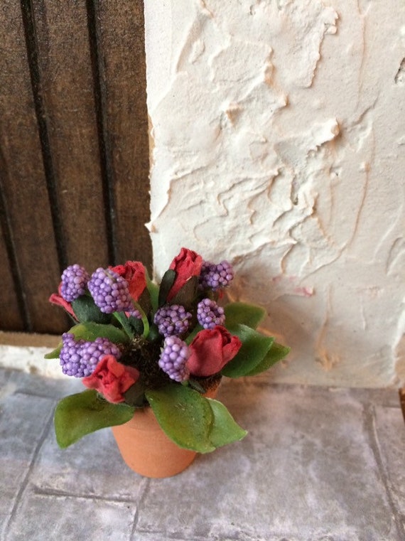 dolls house miniature flowers