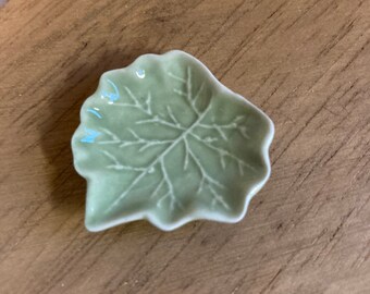 12 scale dolls house miniature glazed ceramic cabbage serving plate