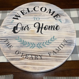 Farmhouse lazy susan, personalized, farmhouse, lazy Susan, custom, rustic