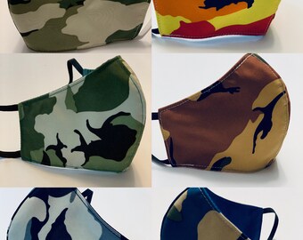 Reversible 3 Layer Face Mask with Adjustable Earloops