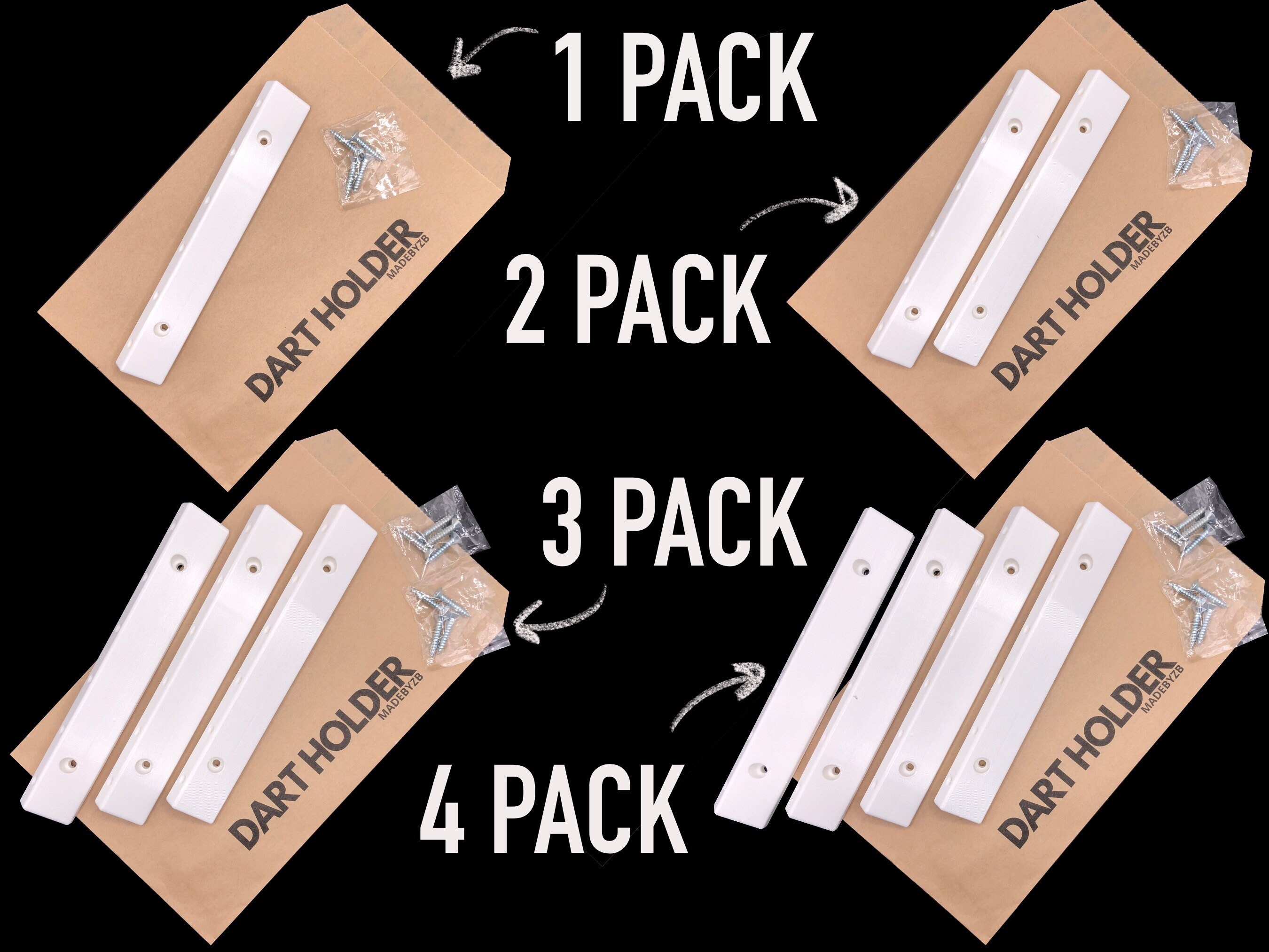 Support Fléchettes Mural Viper En Bois Massif - Range Jusqu'à 12 Fléchettes Acier/pointe Souple + Sac Accessoires