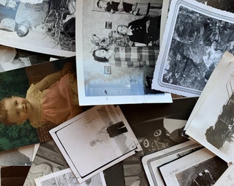 1900年代から1970年代のヴィンテージ写真、1950年代の写真、人物写真、20枚セットのヴィンテージ40年代写真、家族写真、ヴィンテージ写真の詰め合わせ、エフェメラ