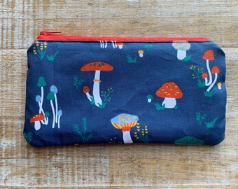 Mushroom Wallet Purse Cottagecore Keychain Bag Coin Purse Mushrooms Zippered Pouch ID Holder Wallet Zipper Hippie Cottagecore Zipper Pouch