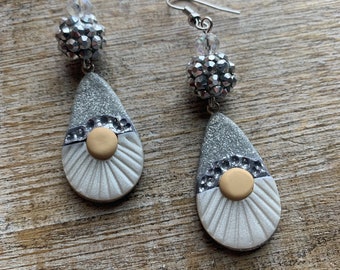 Gnome Earrings Clay Gnome Earrings Green Silver Earrings Cute Cottagecore Earrings Christmas Gnome Dangle Clip On Earrings Ear Hangers