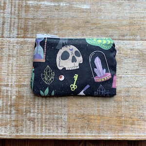 Monedero de Halloween, cartera de Halloween, monedero, cartera negra tipo ataúd, portadocumentos, bolsa de tela, bolsa gótica con cremallera, ataúd, regalo de Halloween