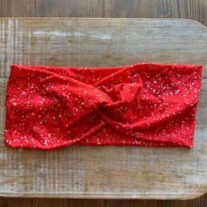 Stretch Headbands Knotted Headbands Twist Headband Stretchy Soft Headband For Nurses Red Glitter Headband Rockabilly Headwrap