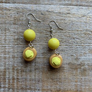 Pancake Kawaii Earrings Polymer Clay Breakfast Dangle Earrings Pancake Jewelry Pancake Gift Pancakes Clip On Earrings Ear Hangers Gauges