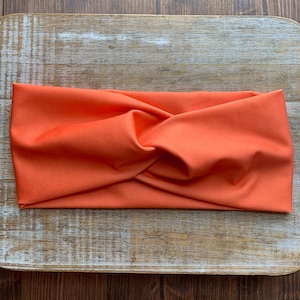 Stretch Headbands Knotted Headbands Twist Headband Stretchy Soft Headband For Nurses Bright Lycra Orange Headband