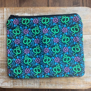 Serpiente Bolsa cosmética Serpientes terrosas Bolsa de maquillaje Bolso Maquillaje brujo Bolsa con cremallera Bolsa de tela Bolsa de tela Serpiente Cremallera Bolsa Regalo Serpientes coloridas