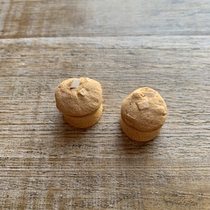 Macadamia Nut Cookie 16mm Plugs White Chip Cookie Gauges Cookie Plugs Cookie Gauges Macadamia 5/8 Inch Cookie Plugs Wood Plugs Wood Gauges