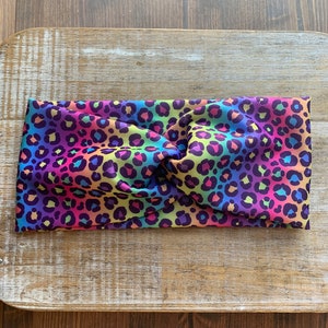 Stretch Headbands Knotted Headbands Twist Headband Stretchy Lycra Headband For Nurses Leopard Headband Rainbow Turban Headband Kidcore