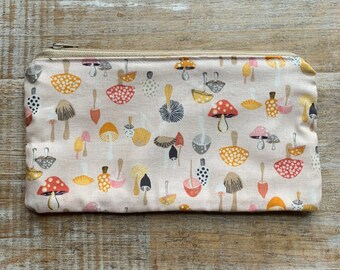 Mushroom Wallet Purse Cottagecore Keychain Bag Coin Purse Mushrooms Zippered Pouch ID Holder Wallet Zipper Hippie Cottagecore Zipper Pouch