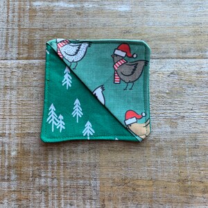Fabric Bookmark Chicken Art Bookmark Fabric Bookmark Colorful Bookmarker Christmas Chickens Book Lover Gift Shapes Corner Bookmark