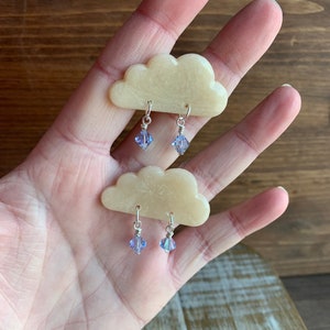Rain Cloud Plugs Clay Cloud Gauges Rain Plugs Weather Gauges 7.8mm Plugs Wood Plugs Wood Gauges Rain Cloud Plugs Clay Plugs 0g Plugs