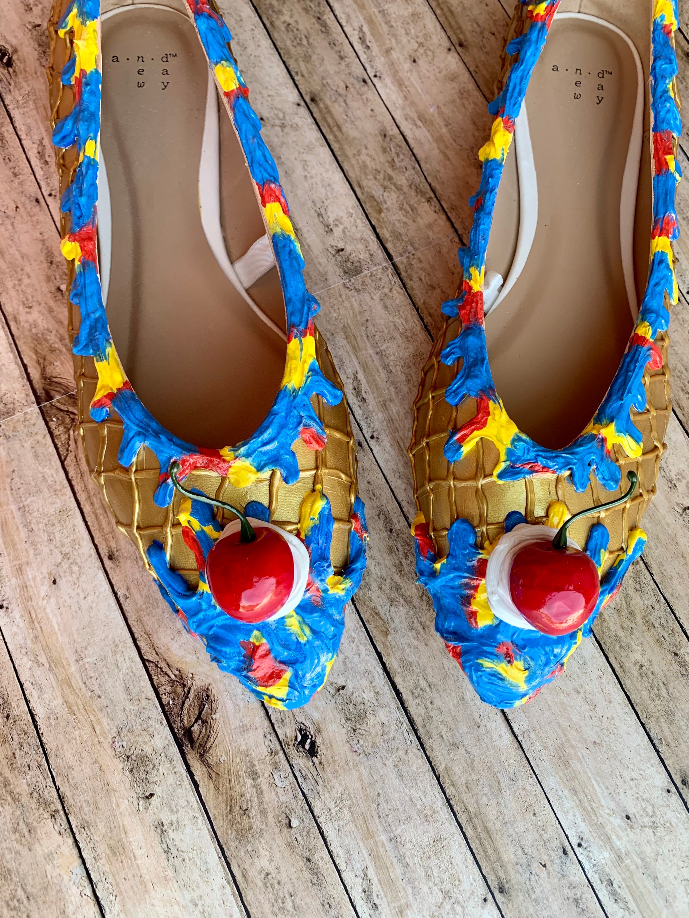 Superman Ice Cream Shoes Rainbow Flats Womens Flats Size 10 Ice Cream Shoes Ice Cream Flats Superman Ice Cream Shoes Midwest Etsy Israel