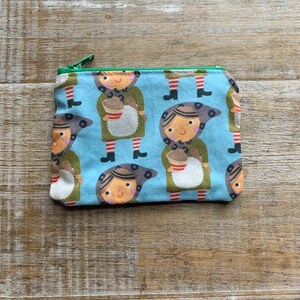 Monedero de abuela con portería Monedero Monedero Monedero de cuento de hadas Portadocumentos Bolsa de tela Estuche con cremallera de historia Bolsa de monedas de regalo de Érase una vez