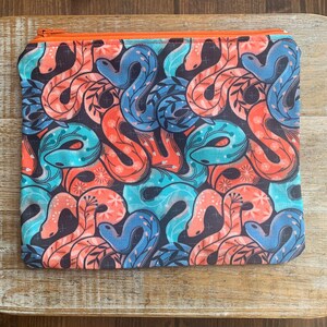 Serpiente Bolsa cosmética Serpientes terrosas Bolsa de maquillaje Bolso Maquillaje brujo Bolsa con cremallera Bolsa de tela Bolsa de tela Serpiente Cremallera Bolsa Regalo Serpientes coloridas