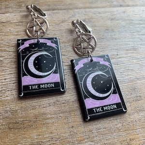 Planchette Ohrclips Ouija Regenbogen Planchette Pentagram Ohrringe Resin Wicca New Age Ohrclips Ohrhänger Ohrgewichte Gauges