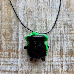 Witch Cauldron Necklace Halloween Cauldron Necklace Slime Necklace Witch Necklace Witches Brew Potions Cauldron Charm Weirdcore Necklace