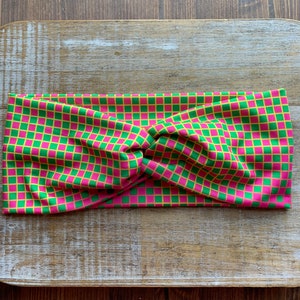 Stretch Headbands Knotted Headbands Twist Headband Stretchy Headband Checkerboard Headband Kidcore Headwrap 90s Off the Wall