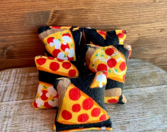 Cat Toy Cat Nip Kicker Toy Handmade Cat Toy Fabric Pizza Cat Toy Organic Catnip Kicker Toy Catnip Toy Kicker Toy Kitten Toy Set of 4