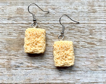 Ramen Noodles Clip On Earrings Soup Earrings Ramen Earrings Kawaii Food Clip Ramen Noodles Soup Gift Maruchan Noodles Earrings Ear Hangers