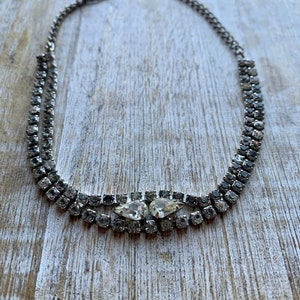 Vintage Rhinestone Necklace Wedding Rhinestone Jewelry Rhinestone Necklace 1950s Vintage Necklace 1960s Vintage Necklace Rhinestone Wedding