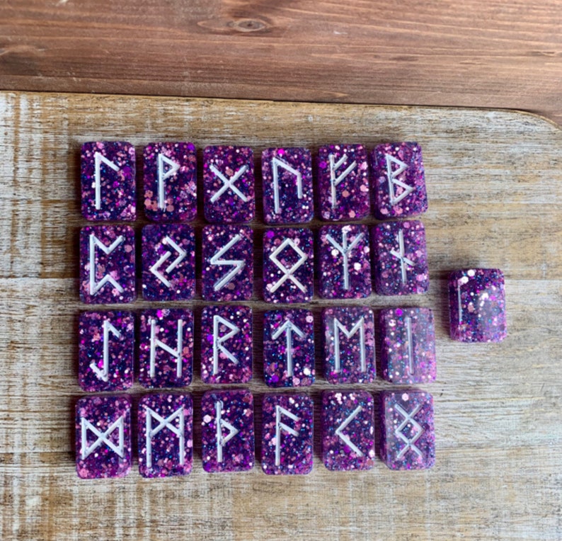 Elder Futhark Runes Viking Runes Set Resin Runes Set Nordic Runes Set ...
