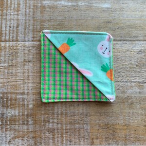 Fabric Bookmark Pastel Art Bookmark Easter Fabric Bookmark Colorful Bookmarker Plaid Book Lover Gift Shapes Corner Bookmark Reading