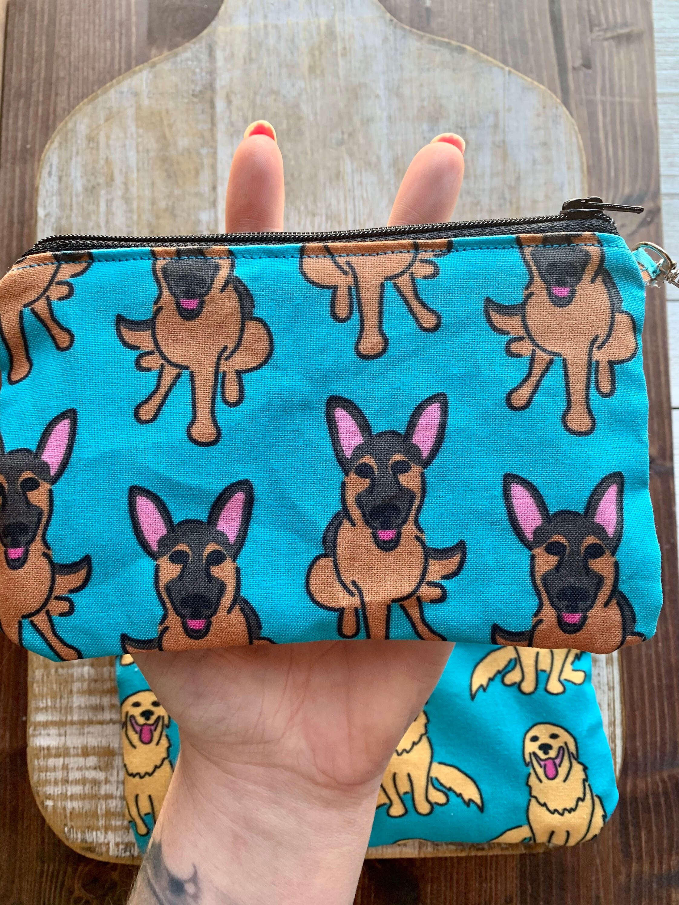 Dog Wallet Purse German Shepherd Keychain Bag Coin Purse Dog Etsy